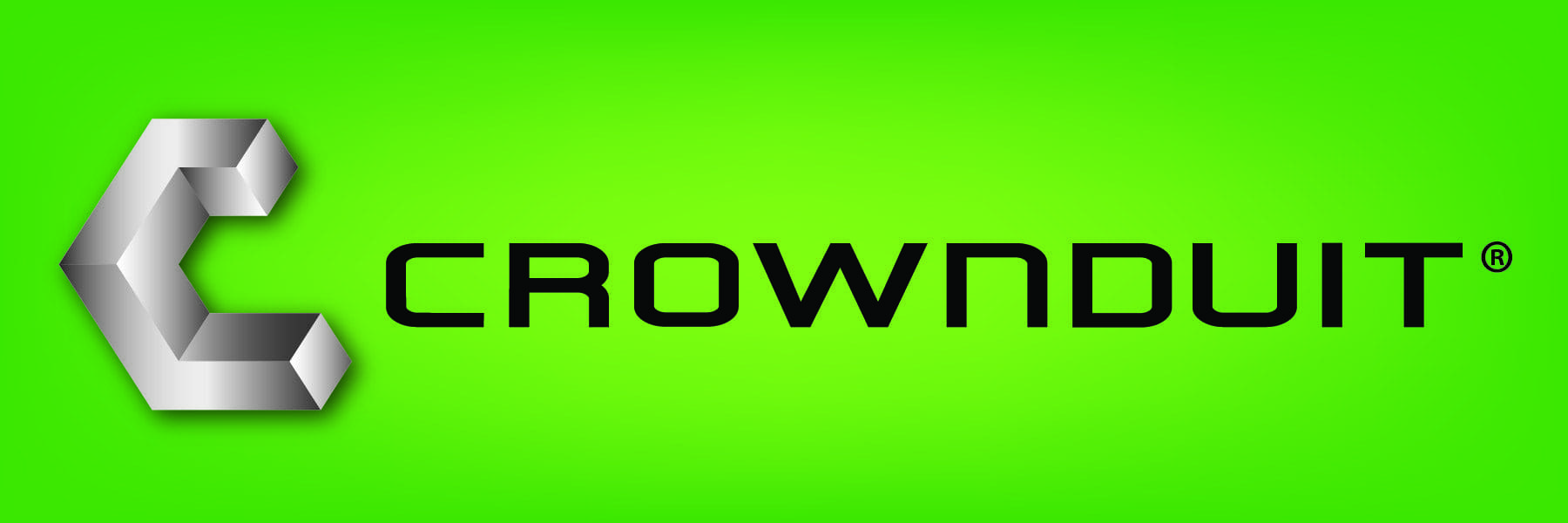 A neon green background with the word " crown ".